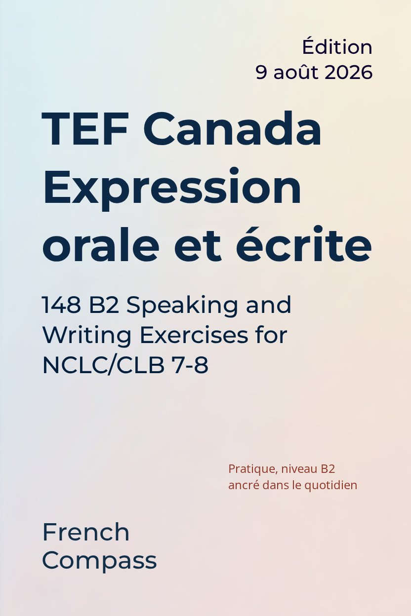 Couverture de TEF Canada — Expression orale et écrite